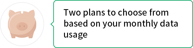 Two Plans to choose from based on your monthly data usage