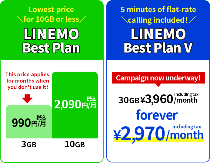 LINEMO Best Plan, LINEMO Best Plan V