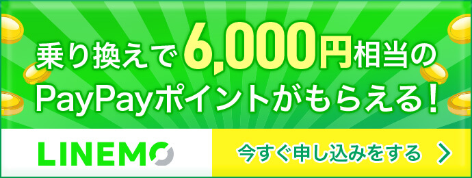 乗り換えで6,000ポイントのPayPayポイントがもらえる!